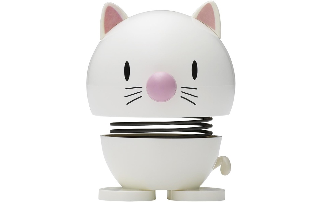 Hoptimist Objet à exposer Bumble chat S 7.3 cm, Blanc