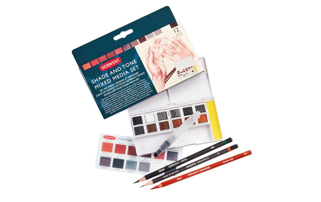 Derwent Set Shade &amp; Tone, 16 pièces