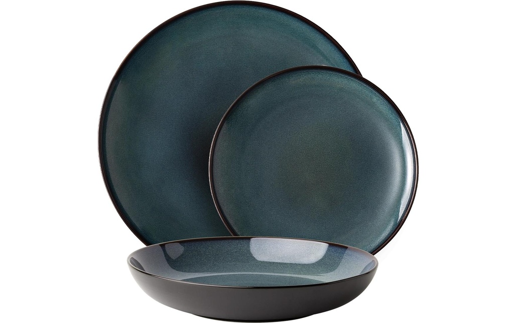 Lunasol Assiette non décorative Elements Night Sky 12 pcs. bleu