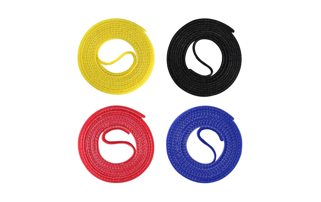 Label-the-cable Rouleau de bande auto-agrippante ROLL STRAPS 16 mm x 1 m RGB, 4 rouleaux