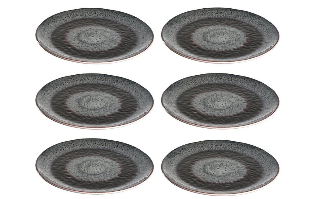 LEONARDO Assiette non décorative Matera Ø 23 cm, 6 Pièce/s, Anthracite