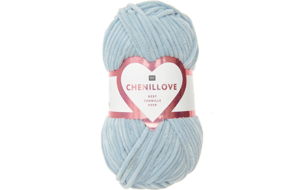 Rico Design Laine Chenillove 100 g, Bleu clair