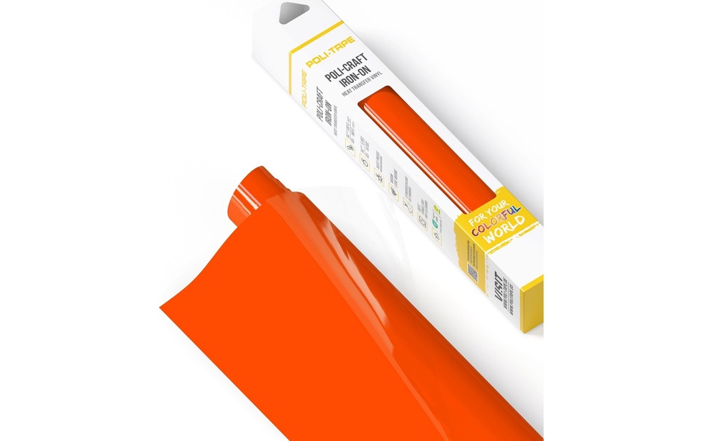 Poli-Tape Film thermocollant Poli-Flex turbo, 30.5 x 122 cm, orange