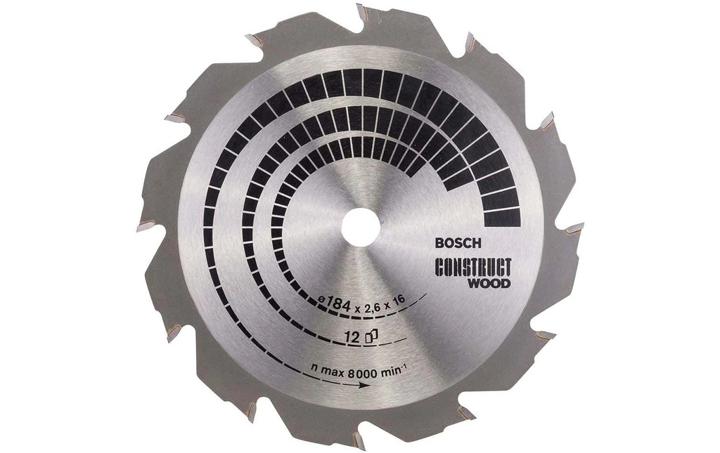 Bosch Professional Lame de scie 184 x 2,6 x 16 mm, T12, 1 pièce