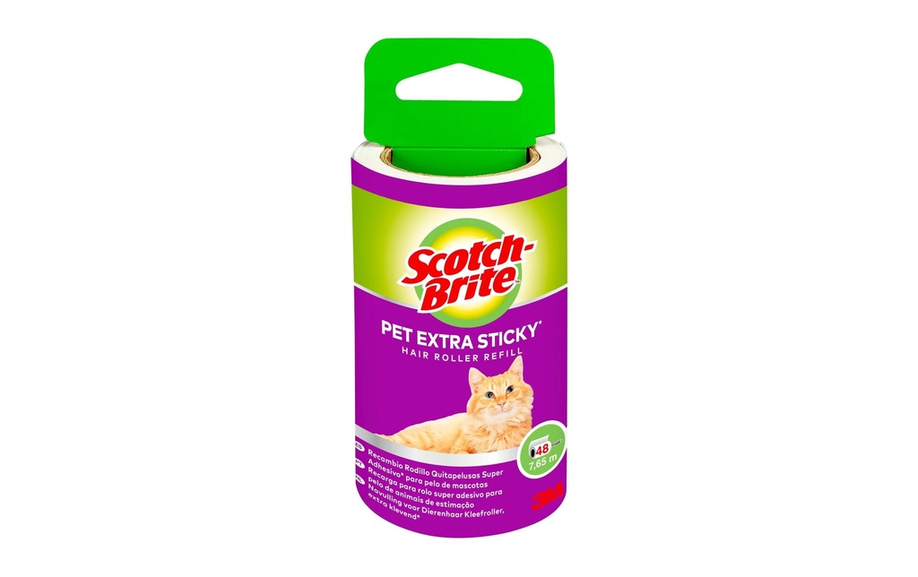 Scotch-Brite Rouleau adhésif pour vêtements Scotch-Brite Pet 1 rouleau, 48 feuilles