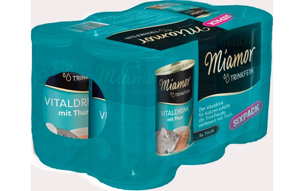 Miamor Collation pour chat Boîte de boisson vitale au thon Trinkfein, 6 x 135 ml