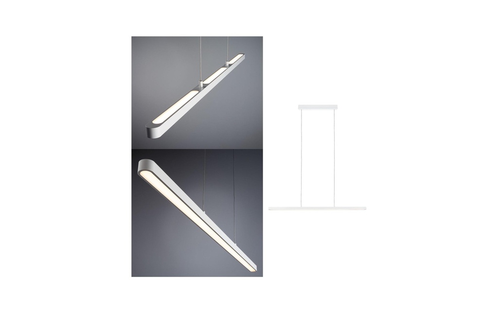 Paulmann Lampe suspendue Lento, 42 W, 2700 K, blanc