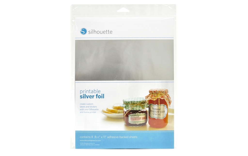 Silhouette Film 21,5 cm x 28 cm Feuille d'argent, imprimable