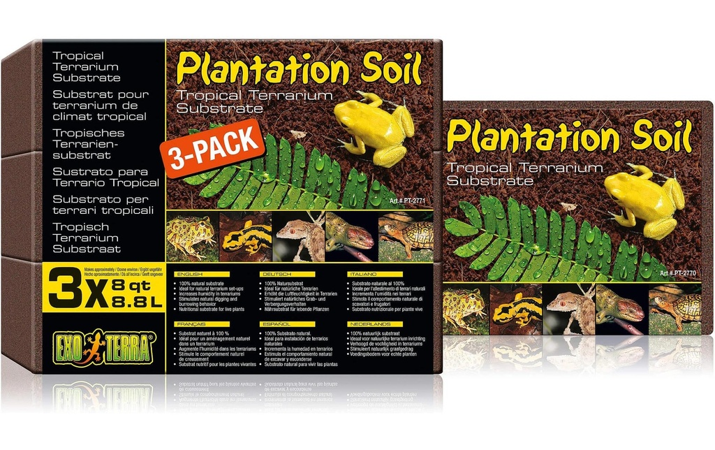 Exo Terra Substrat de sol Plantation Soil – Brique, 26.4 l