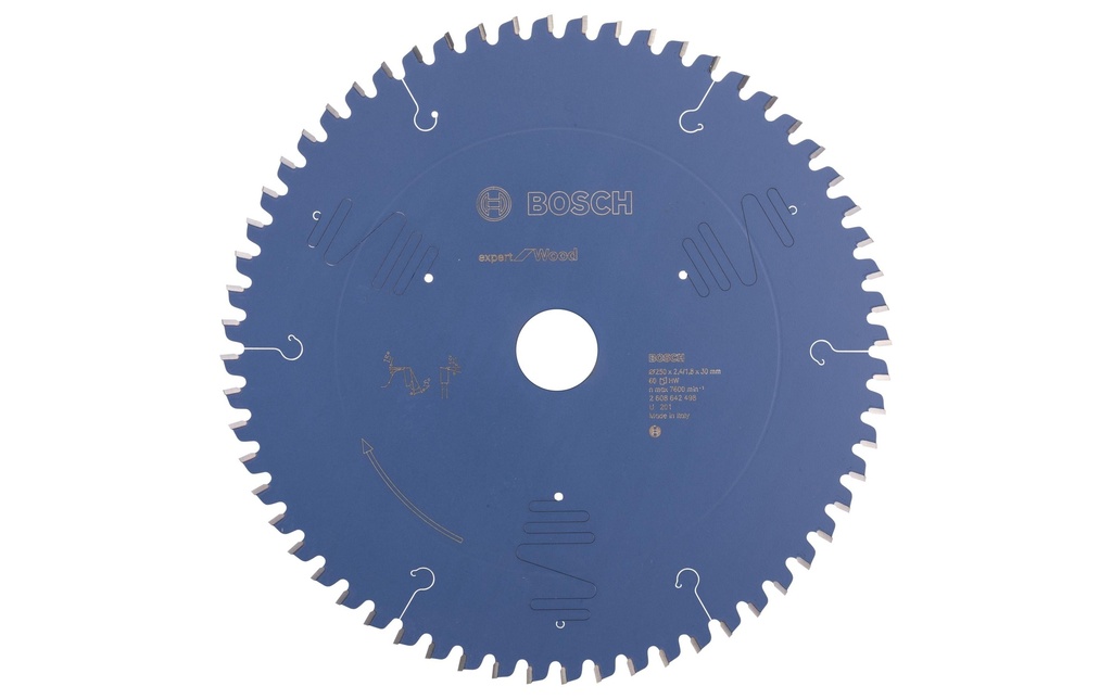 Bosch Professional Lame de scie circulaire Expert for Wood, 250 x 30 x 2.4 mm, Z 60