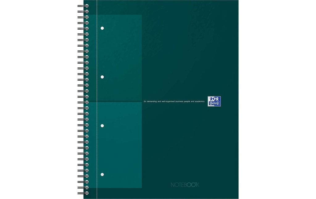 Oxford Bloc-notes A4, À carreaux, Vert foncé