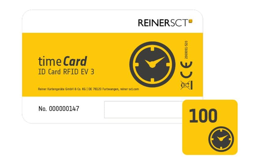 Reiner SCT Carte RFID timeCard Premium 100 Pièce/s