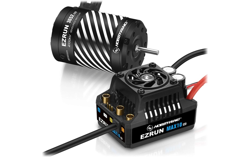 Hobbywing Kits d’entraînement sans brosse Ezrun MAX10 G2 80A Combo 4100 kV