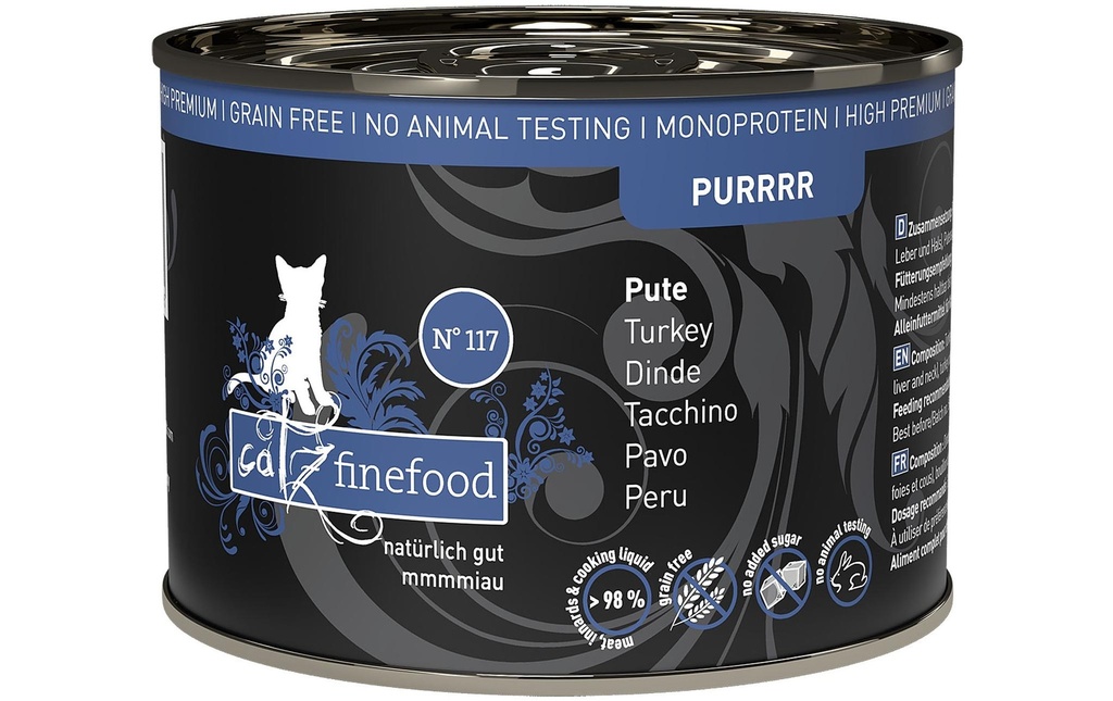 catz finefood Alimentation humide Purrrr No.117 Dinde, 200 g