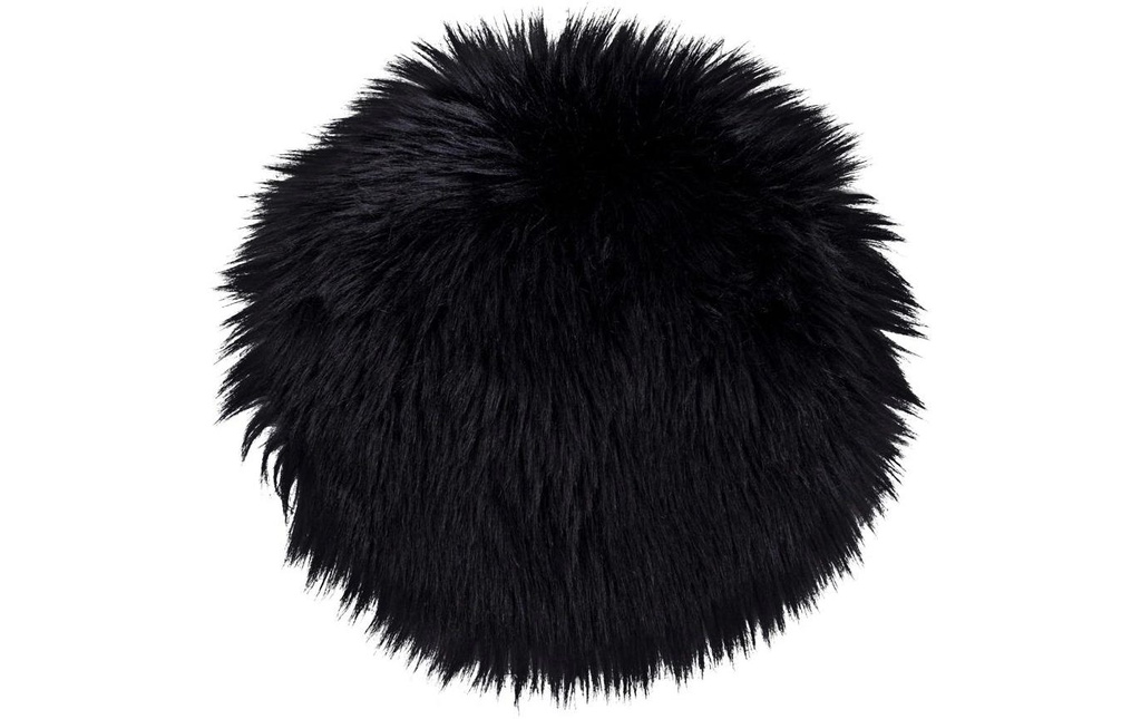 House Nordic Fourrure d'imitation 35 x 35 cm, Noir