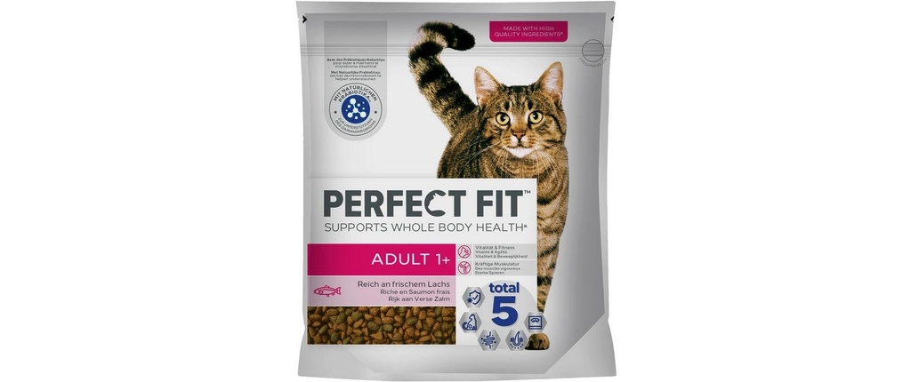 Perfect Fit Alimentation sèche CAT sec Adult 1+ saumon, 1.4 kg