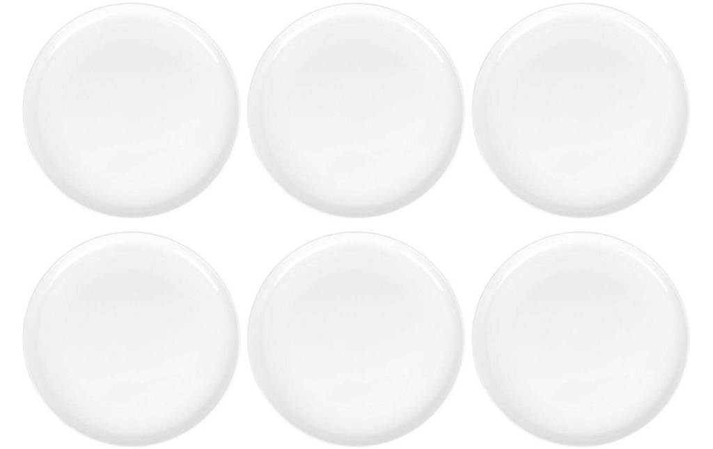 FURBER Assiette non décorative Ø 26.5 cm, 6 pièces, blanc