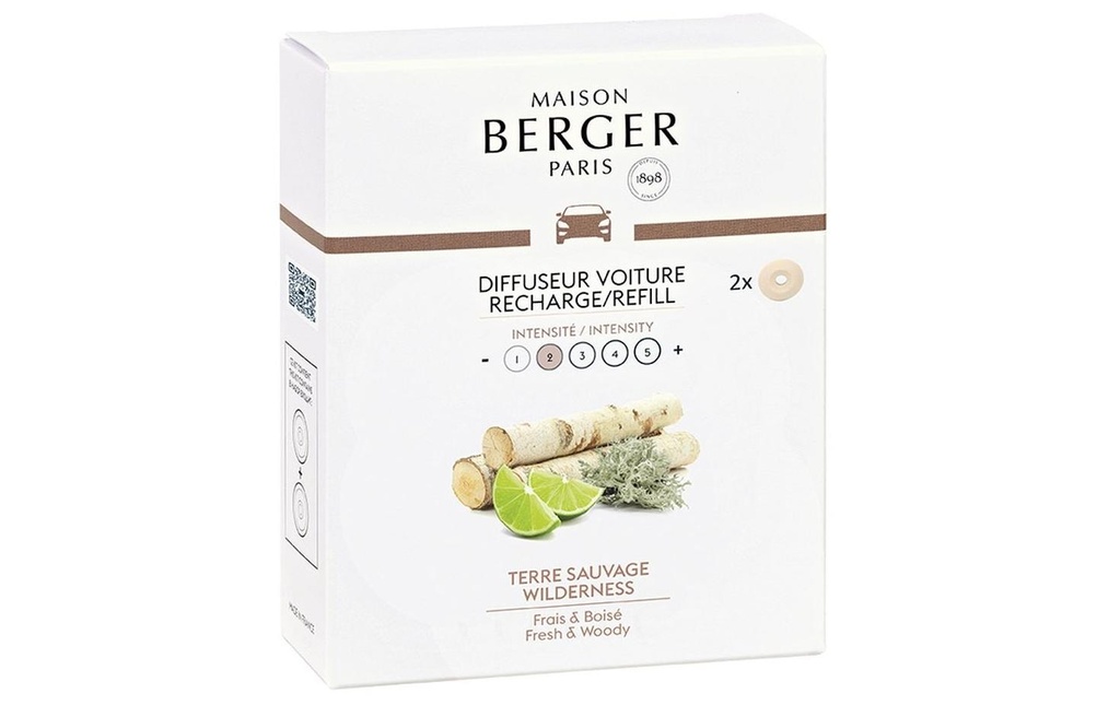 Maison Berger Diffuseur automatique Refill Terre Sauvage 2 pièces