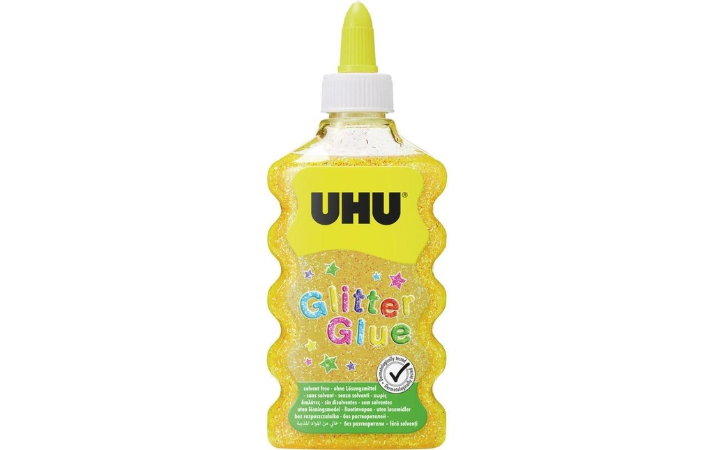UHU Glitter Glue Maxi or 177ml (185 pces)