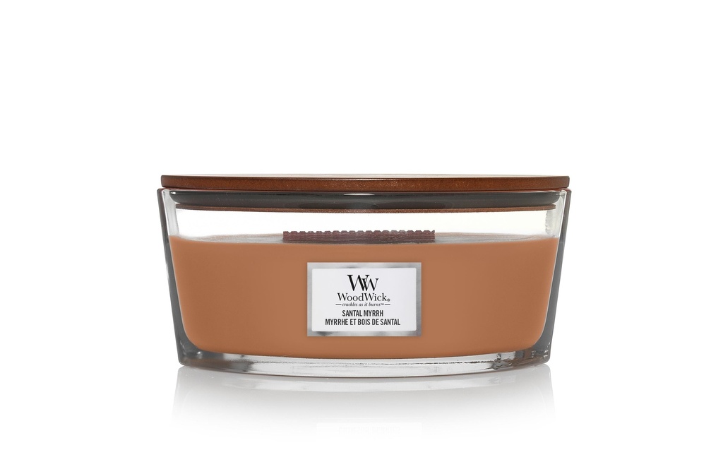 Woodwick Bougie parfumée Santal Myrrh Ellipse