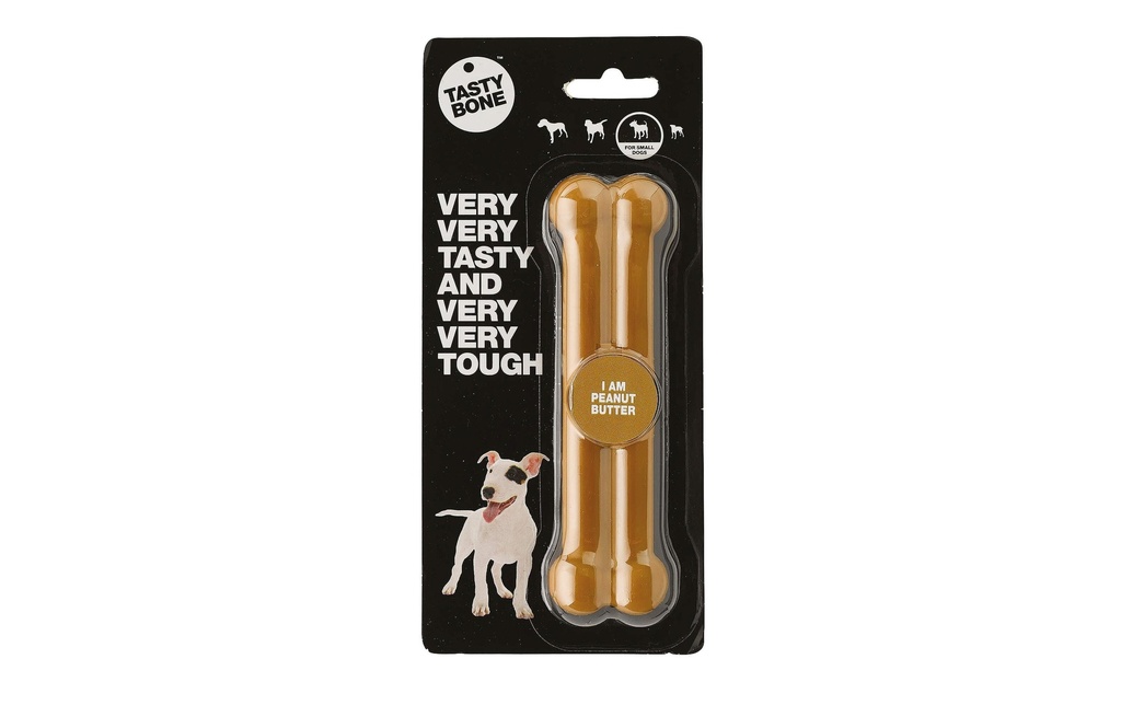 Tasty Bone Jouets en forme d'os au goût de cacahuète, S