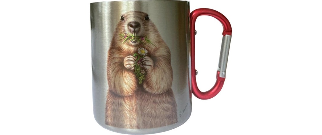 creanorm Tasse en acier inoxydable Marmotte 330ml