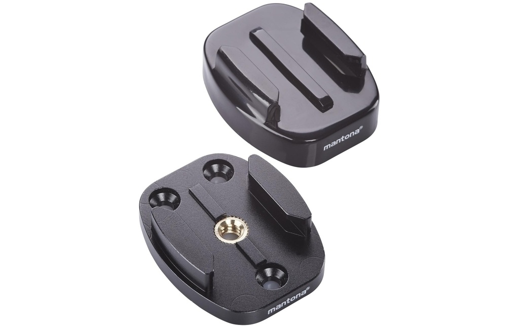 Mantona Plaque de changement rapide Set GoPro 1/4 de pouce