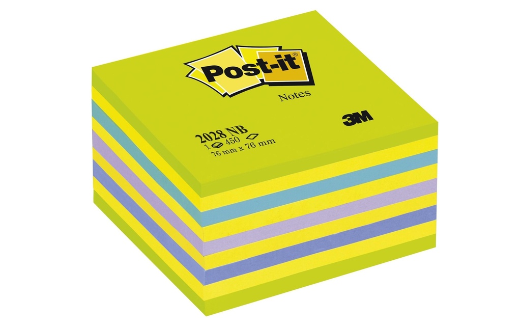 POST-IT Post-it cube 2028-NB bleu/vert (450 pces)