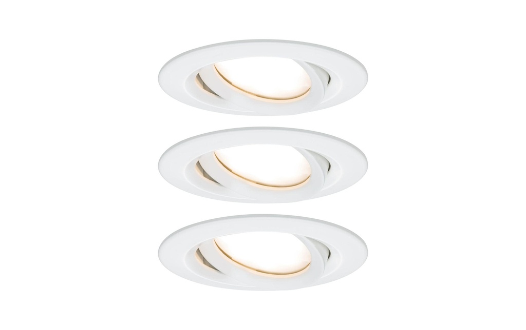 Paulmann Spot encastré Nova Plus Coin Set, 3 x 6 W, 2700 K, blanc