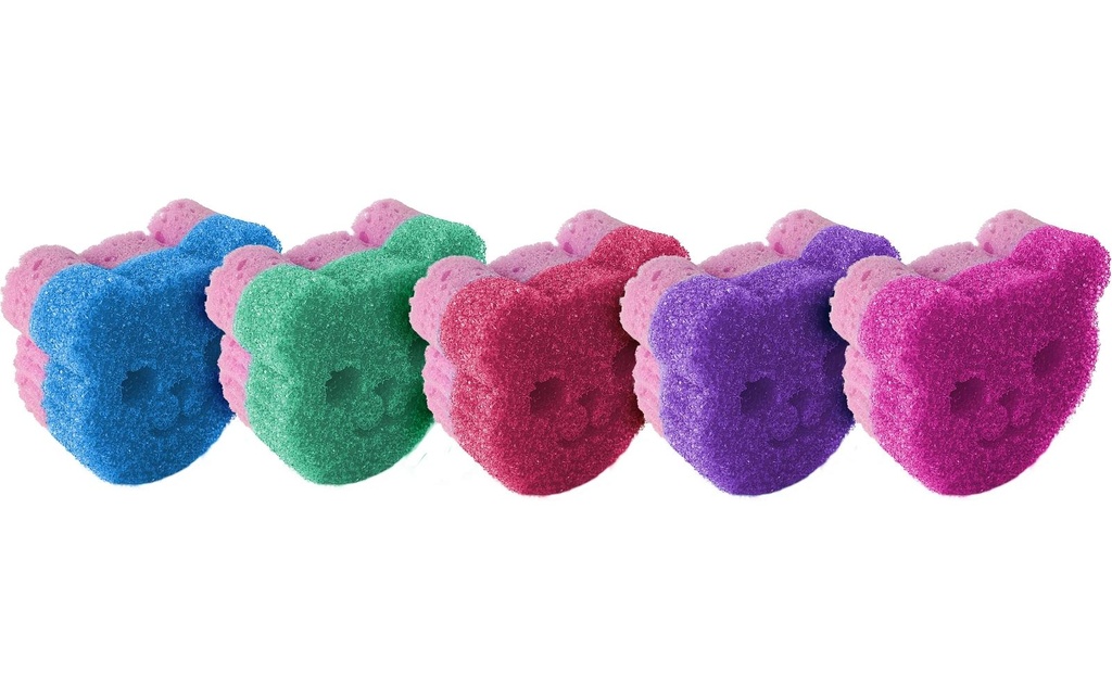 CPC Eponge à vaisselle Duo de nounours magiques Lot de 5