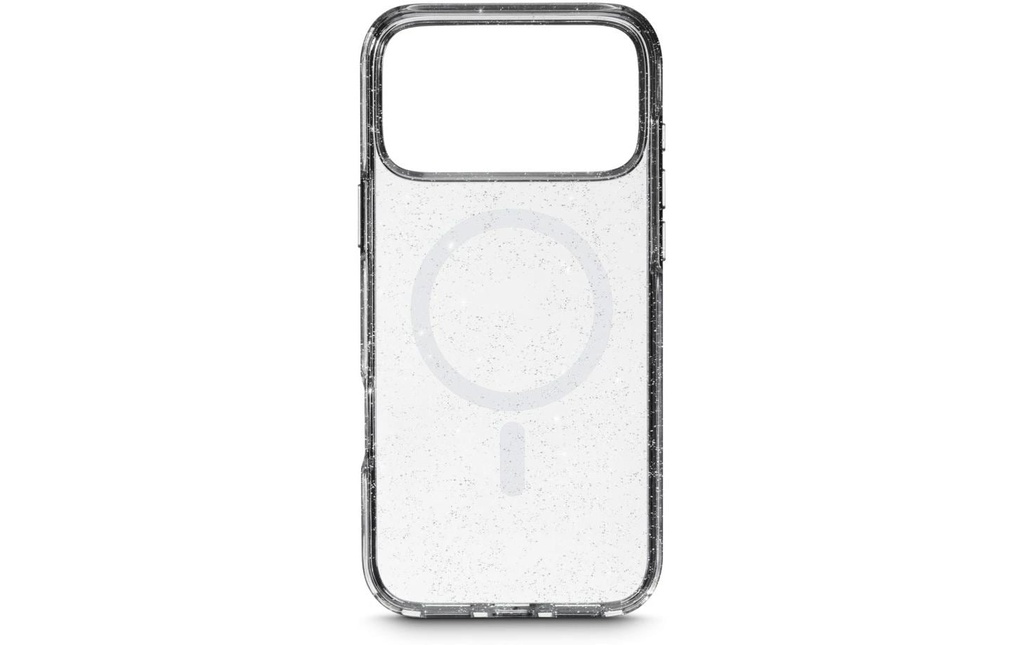 White Diamonds Coque arrière Mag Glitter Transparent pour iPhone 17 Pro Max