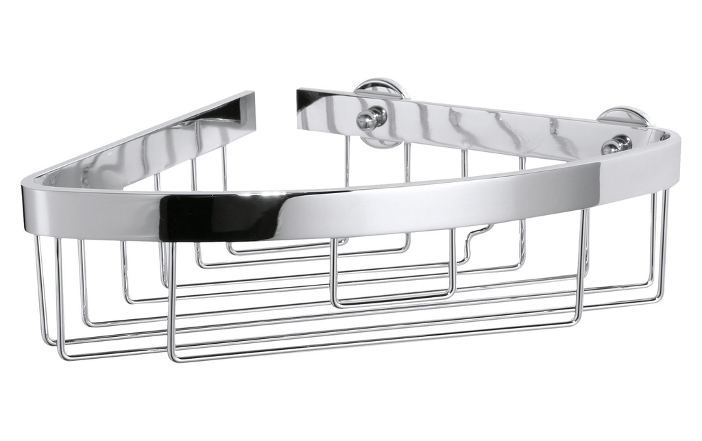 tesa Supports pour ustensiles de salle de bains Aluxx panier de rangement d'angle, argent
