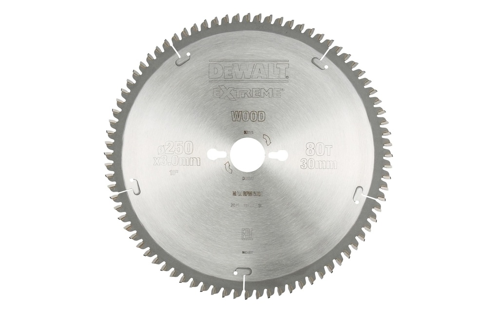 DEWALT Lame de scie circulaire 250 x 30 mm, 80 TFZ