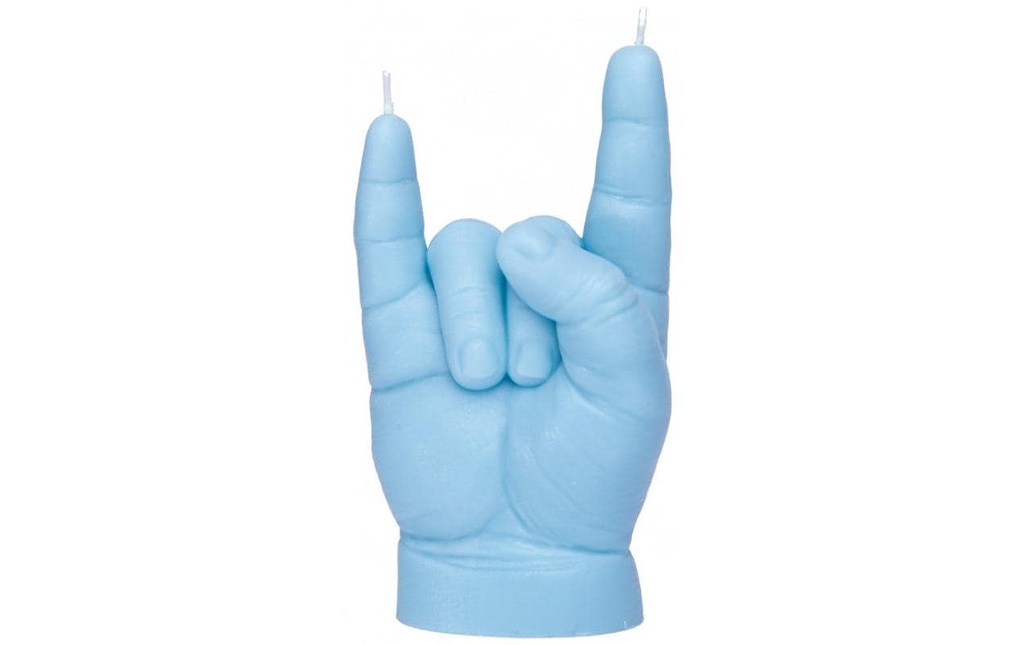 Mandatus Bougie Candle Hand Baby You Rock, Bleu