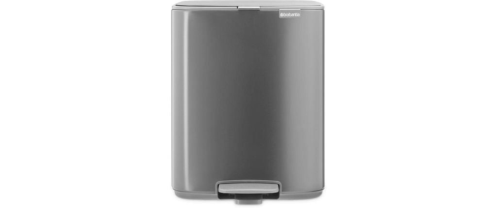 Brabantia Poubelle à pédale Bo 12 l, Noir mat