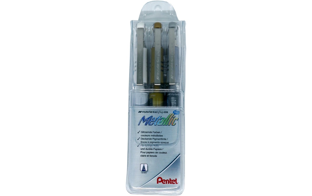 PENTEL Rol.gel Hybrid DX 1.0 met.3pcs (3 pces)