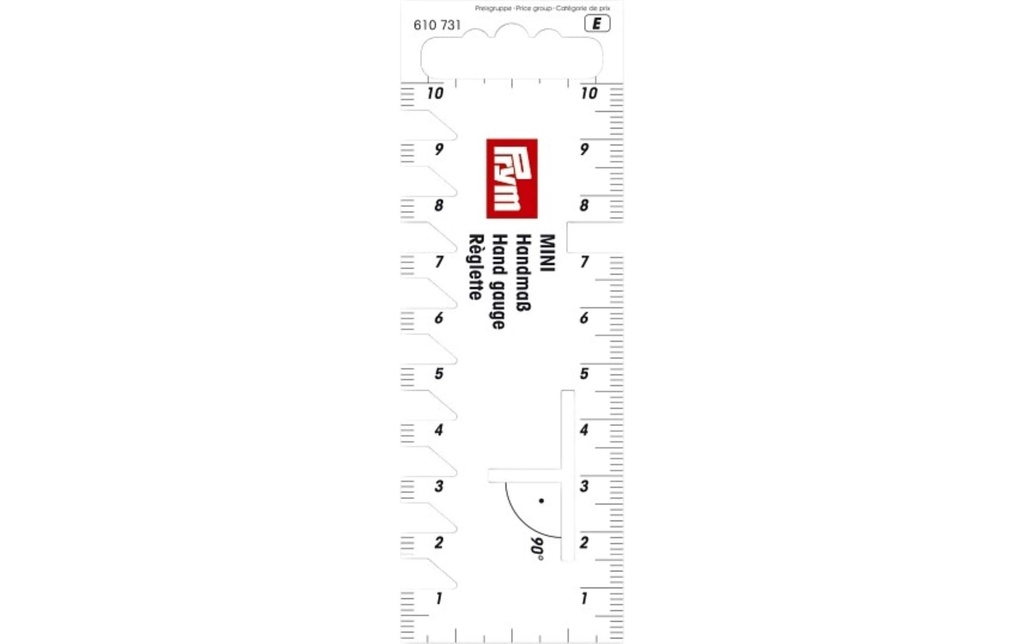 Prym Règle de mesure pour couture Mini 10 cm, Blanc