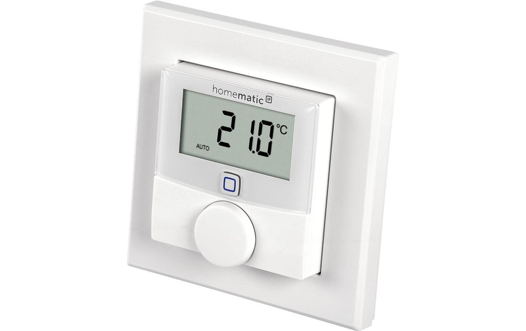 Homematic IP Thermostat mural radio pour maison intelligente avec capteur d'humidité