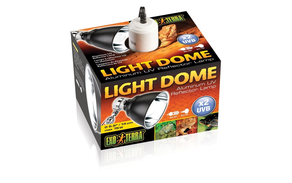 Exo Terra Lampe à réflecteur Dôme de lumière UV, Ø 14 cm