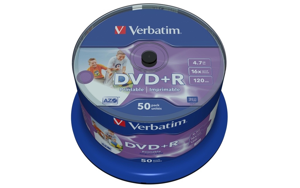 Verbatim DVD+R 4.7 GB, tour (50 Pièce/s)