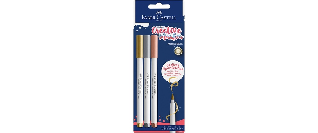 Faber-Castell Marqueur Creative Gofa Brush Lot de 3