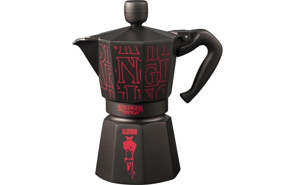 Bialetti Cafetière à expresso Stranger Things, 6 tasses, noir / rouge