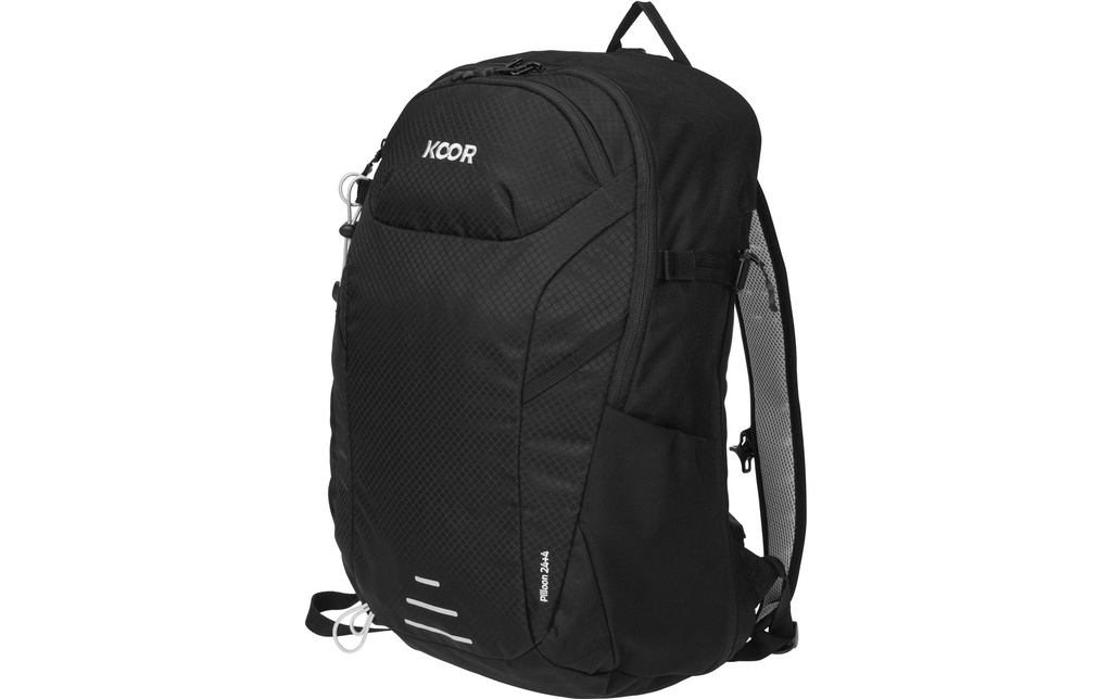KOOR Sac à dos de randonnée Pilloon 24 + 4 l, Noir