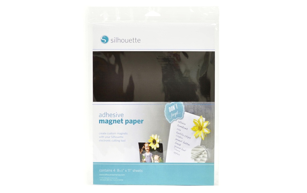 Silhouette Papier magnétique 4 pièces Noir