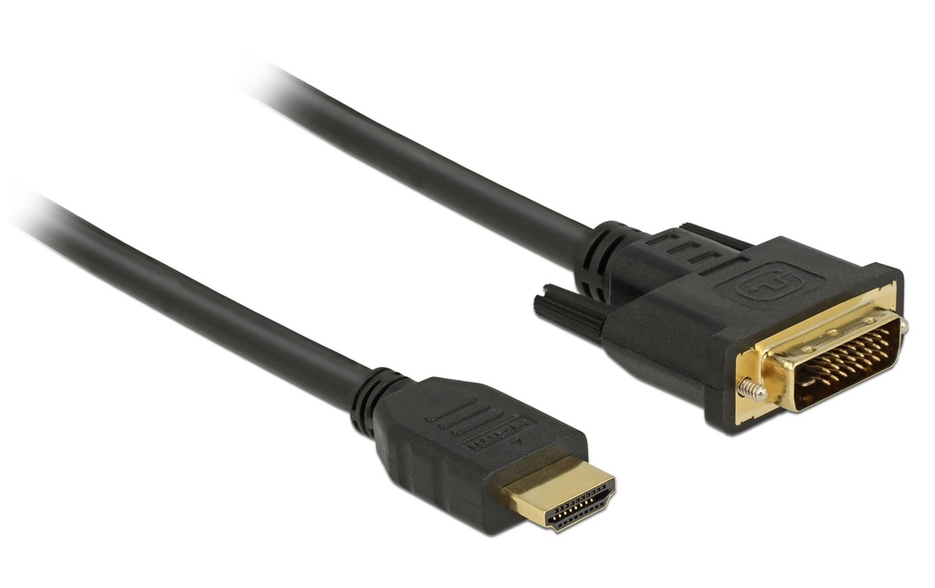 Delock Câble HDMI – DVI, 5 m, bidirectionnel