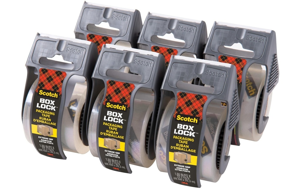 Scotch Ruban d'emballage Box Lock 48 mm x 20.3 m, 6 rouleaux