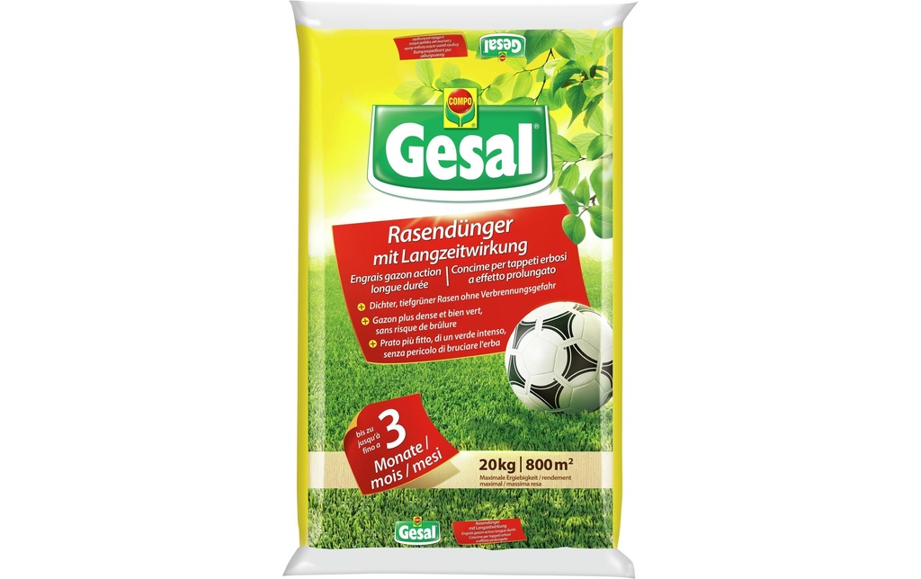 Gesal Engrais gazon à effet longue durée 20 kg