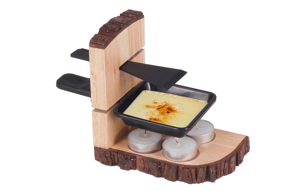 Nouvel Raclette à bougie chauffe-plat Nouvel Raclette Single Wood Brun