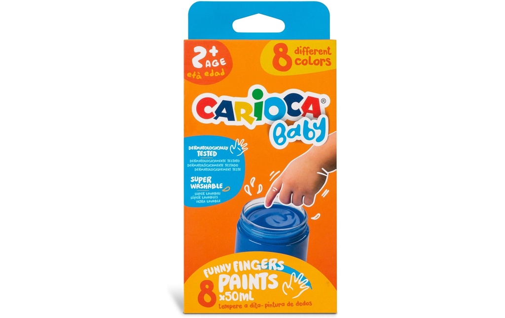 Carioca Peinture aux doigts Baby 8 x 50 ml