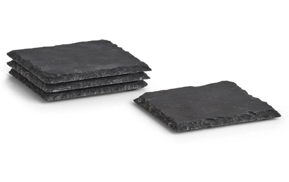 Zeller Present Dessous de verre Ardoise Noir